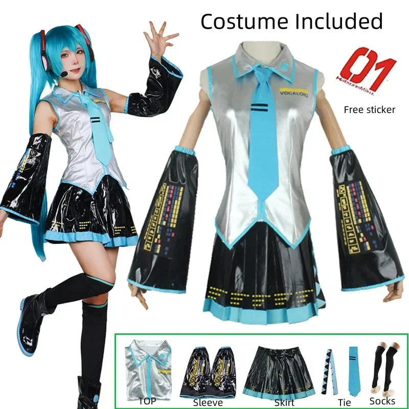 Unisex Cotton Anime Cosplay Costume Set - Breathable Knit Top & Pants