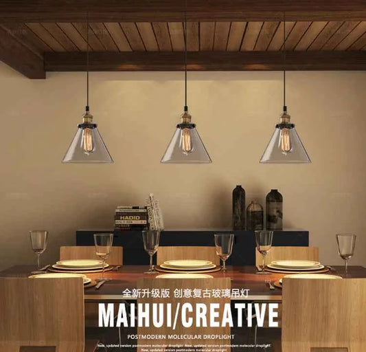 The Nordic Loft Modern Bedroom Pendant Lamp with Clear Gray Amber Vintage Pendant Lights Dining Glass Hanging Light Fixtures