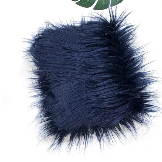 SS69 Faux Fur Fabric 8cm Long Pile 25x45cm Sheet for Cosplay and Patchwork
