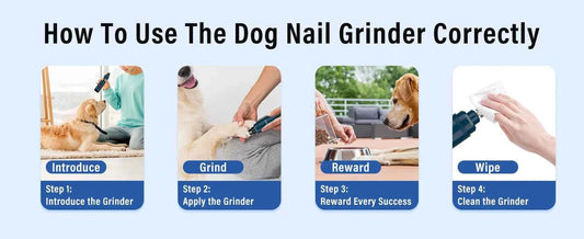 2-Speed Dog Nail Grinder  Enhanced Pet Nail Grinder Super Quiet Rechargeable Electric Dog Nail Trimmer Painless paws grooming