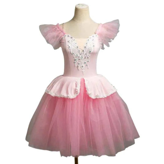 Blue Ballet Skirt Long Dress For Children Women Tutu Ballet Swan Dance Performance Costumes Girls Sling Belly Dance Skirts