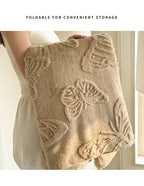 Coral Fleece Blanket with 3D Butterfly Pattern - Soft & Warm
