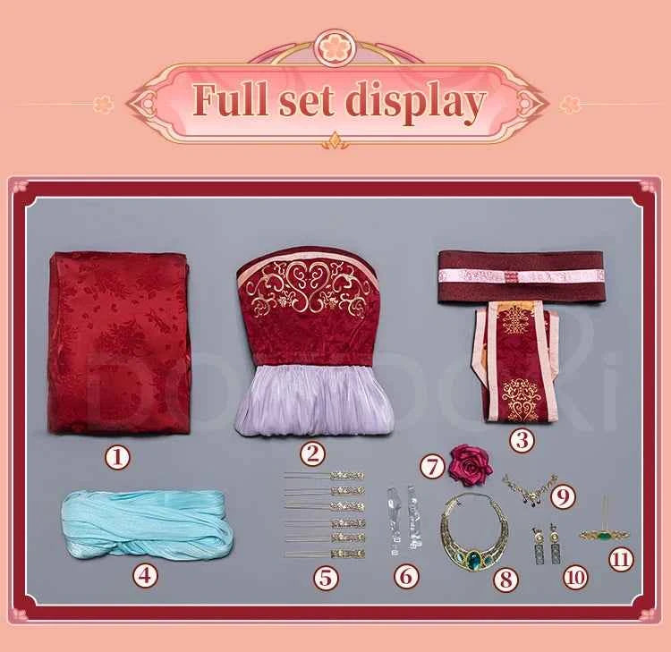 Gyokuyou Cosplay Costume Anime The Apothecary Diaries【XS-2XL】DokiDoki-R Women Red Dress Mao Mao Gyokuyou Cosplay Plus Size