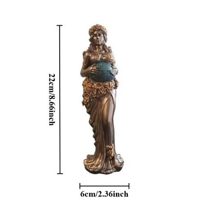 Mother Earth Gaia Resin Sculpture 22cm Greek Mythology Home Decor Figurine