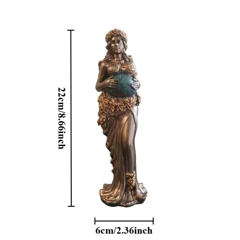 Mother Earth Gaia Resin Statue 22cm Greek Mythology Figurine