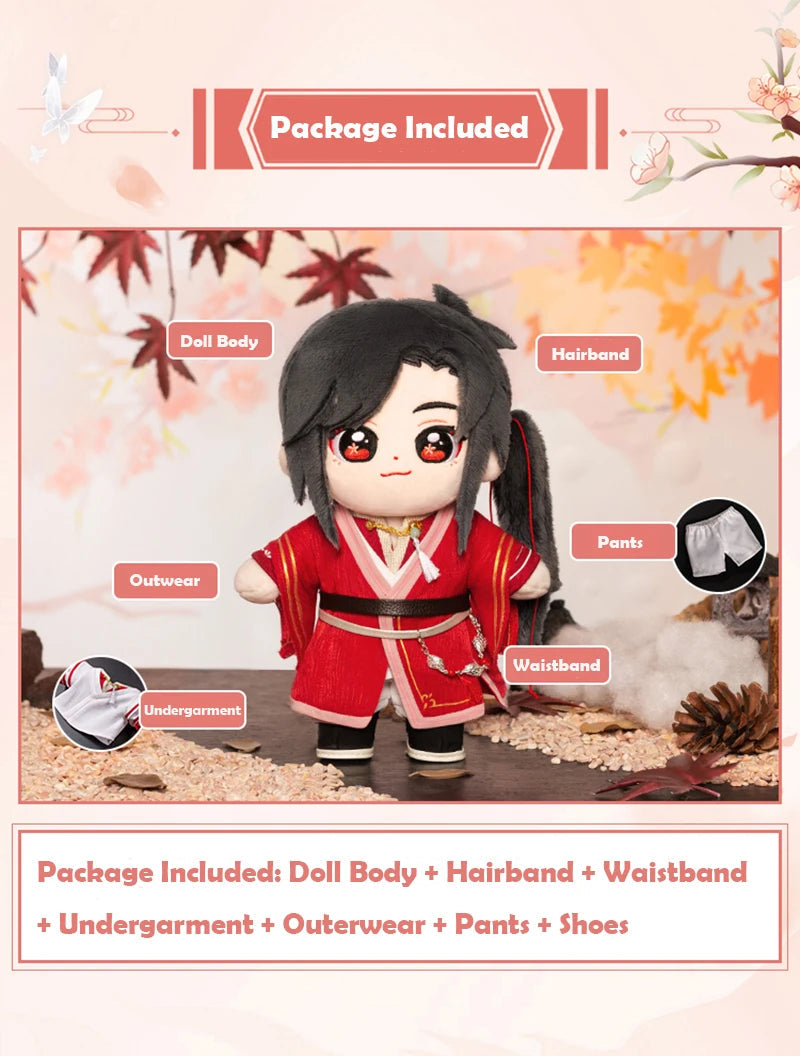 Anime Tian Guan Ci Fu Xie Lian Plush Doll TGCF Stuffed Toy Plushies Heaven Official’s Blessing Change Suit Dress Up Toy 20cm SS69