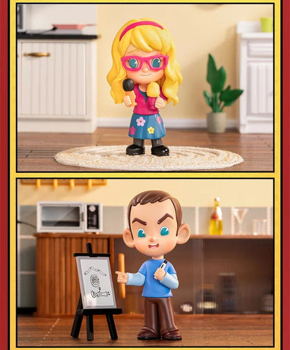 POP MART The Big Bang Theory Action Figures Toys TBBT Sheldon Penny Amy Leonard Howard Rajesh Bernadette Figure Dolls Kids Gifts SS69