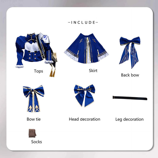 Honkai Star Rail HSR Fate Saber Cosplay Costume Wig Women Halloween Carnival Party Role Playing Dress Outfits Clothes