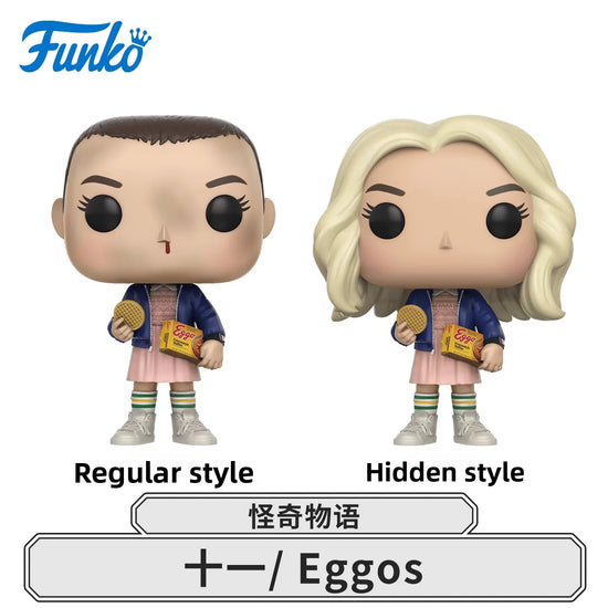 Genuine Edition FUNKO POP《Stranger Things: Eddie, Dustin, Eleven》Action Desktop Decoration Ornament Model Toys Collectible Model