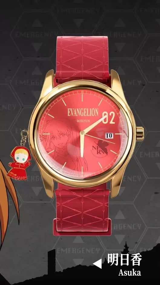 Original Boxfun Eva Evangelion The Final Mission Series Wrist Watch Blind Box Asuka Anime Peripheral Ornament Birthday Gifts Toy