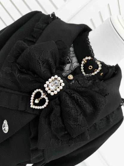 Japanese Mass-Produced Long Wool Collar Coat 20% Wool Waist-Cinching Sweet Girl Long Sleeve Slim Fit Elegant Lolita Woolen Coat