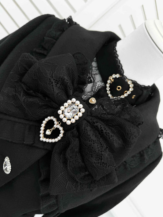 Japanese Mass-Produced Long Wool Collar Coat 20% Wool Waist-Cinching Sweet Girl Long Sleeve Slim Fit Elegant Lolita Woolen Coat
