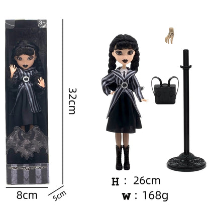 New Wednesday Addams Figure Cute Toy Addams Family Doll Room Decoration Children's Charm Collection Hobby Toys Kid Birthday Gift SS69 28.69 In Box 5