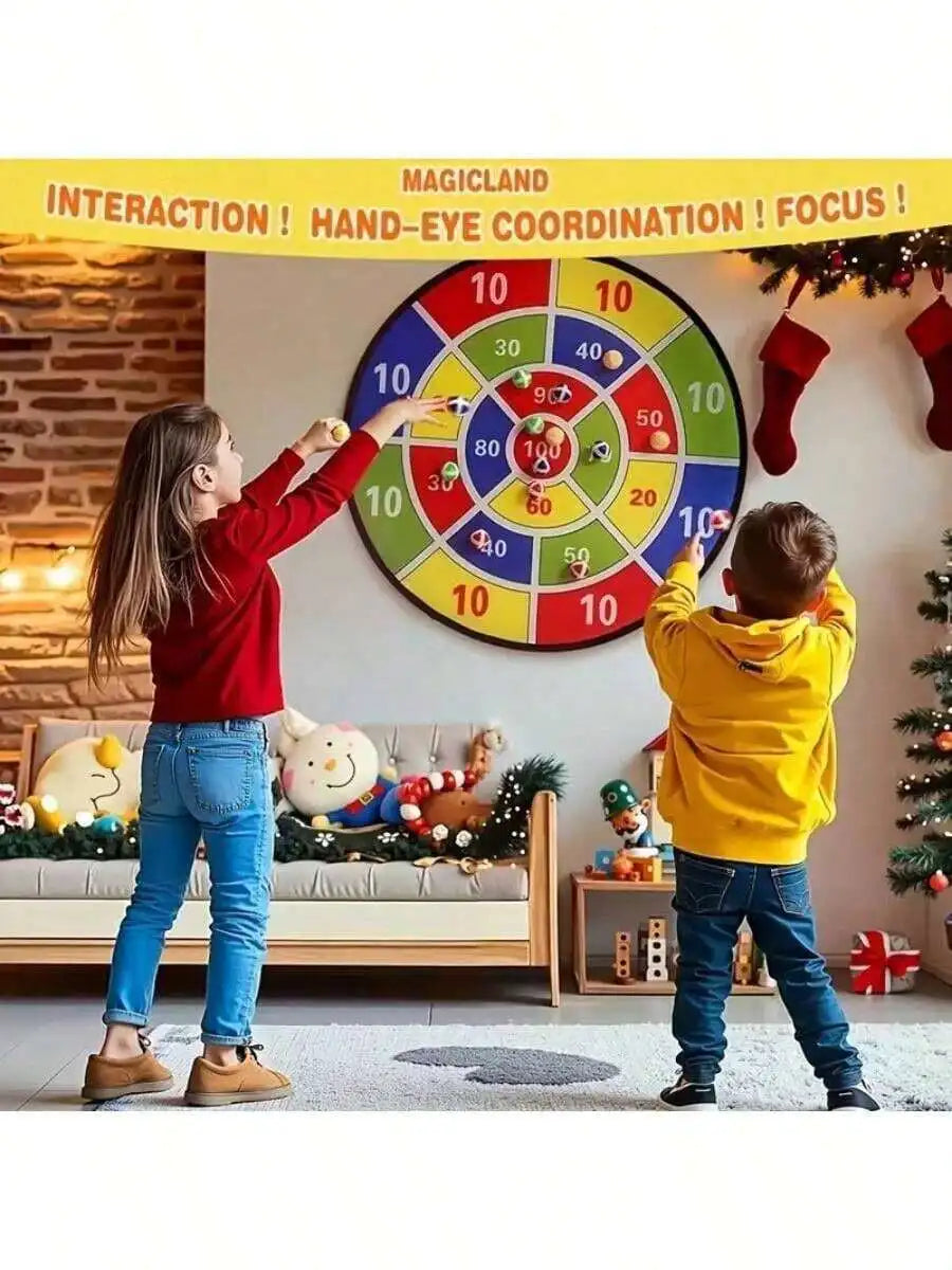 29-Inch Nylon Dart Board Game for Kids with Sticky Balls