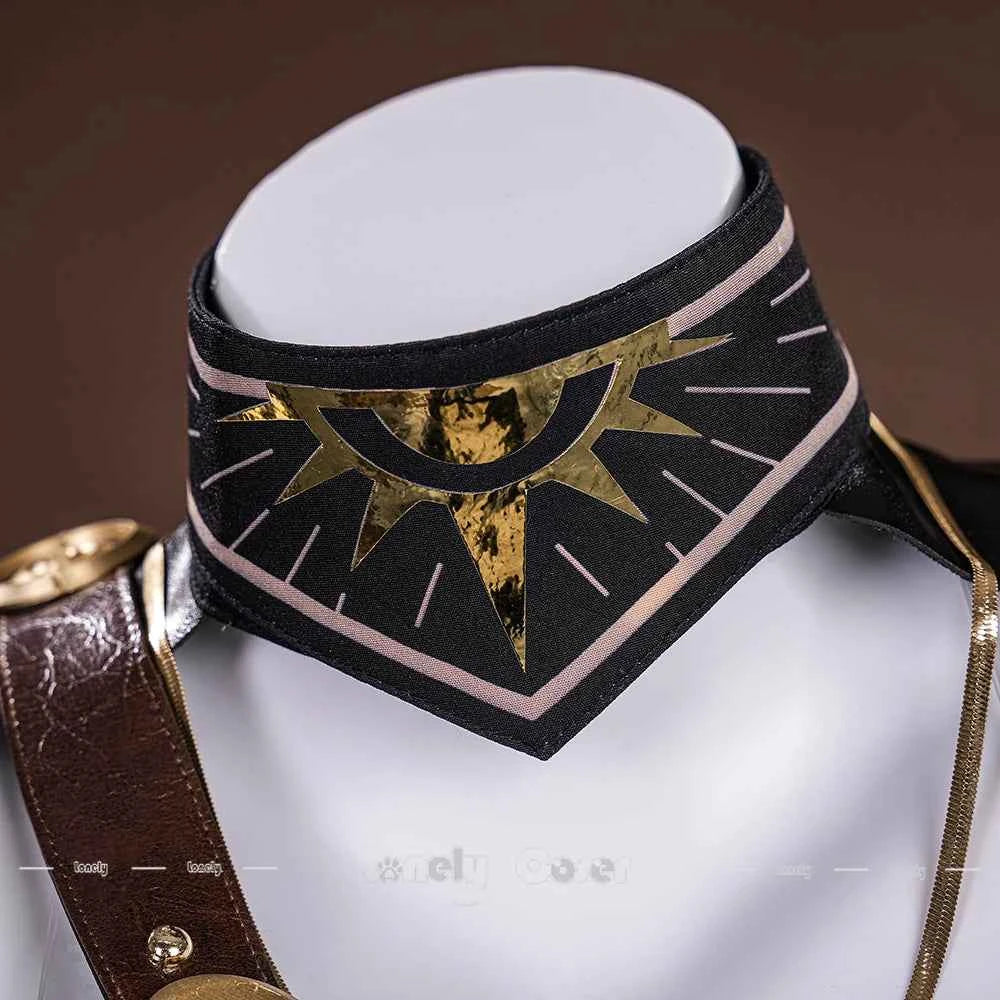 Wuthering Waves Augusta Cosplay Costume Wig Dress Headwear Earrings Neckwear Halloween Party For Women Girls Men Rinascita Props