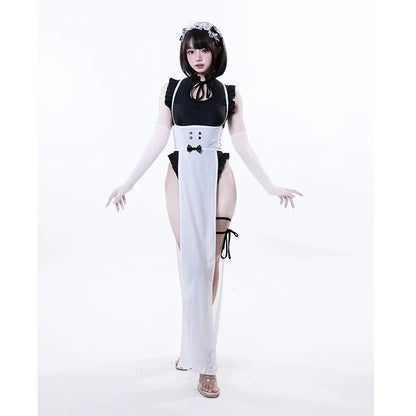 Anime Sexy Cafe Maid Uniform Role Playing Suit Victorian Aristocratic Manor Maid Butler Robe Bunny Girl Uniform Bodysuit 2025