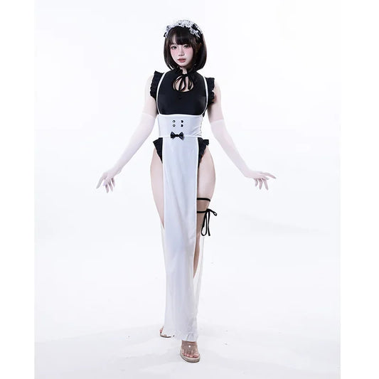 Anime Sexy Cafe Maid Uniform Role Playing Suit Victorian Aristocratic Manor Maid Butler Robe Bunny Girl Uniform Bodysuit 2025