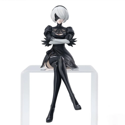 Nier Automata 2B A2 9S Sitting Position Game Figure Mechanical Lifeform Statue Collection Desktop Decoration  Toys Gifts SS69