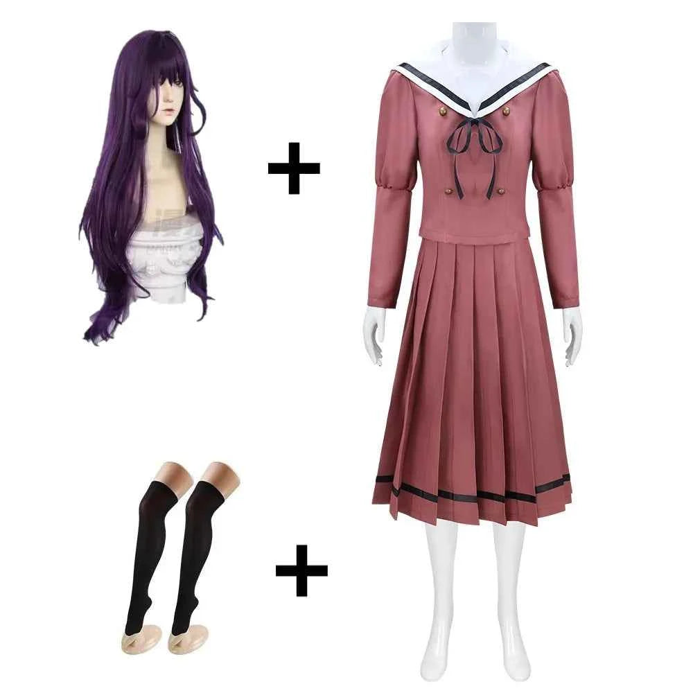 Anime The Fragrant Flower Blooms with Dignity Waguri Kaoruko Cosplay Costume School Uniform Wig Woman Sailor Uniform JK Suit