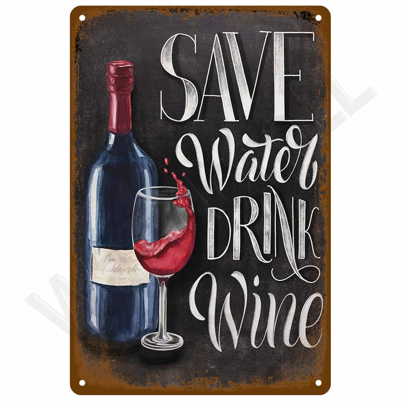 Vintage Metal Tin Sign 20x30cm Retro Wall Art for Home Bar