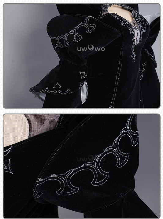 UWOWO 2B Cosplay Costume Dress - Synthetic Game Character Outfit for Adults