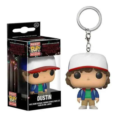 Funko Pop Pocket Pop Keychain Stranger Things Eleven Robin Barb Steve Dustin Key Ring Chain Model Toy Adults Children Gift Toys