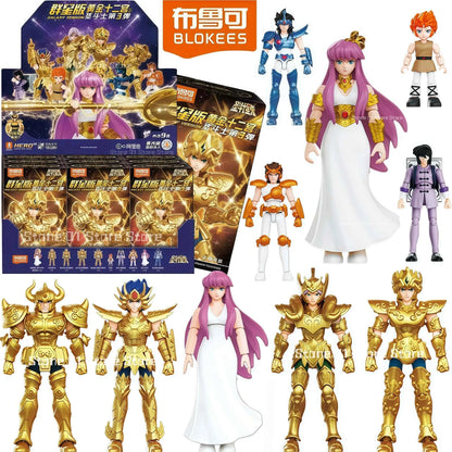 New 100% Original Blokees Saint Seiya Galaxy Version Vol.3 Anime Action Figure Model Toy Birthday Christmas Gift