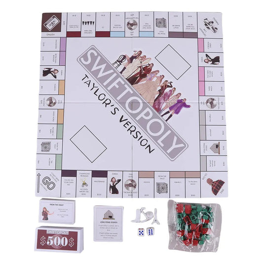 Taylor's Monopoly Board Game Fun Party Family Interactive Chess Games Swiftopoly Board Game Adults Fans Interactive Board Game SS69 33.69 White / spain