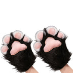 Fursuit Paw Gloves Boots Giant Wearable Wing Accessories Plush Toys Furry Cosplay Cat Bear Shoes Cute Fluffy Animal Manga Party SS69 14.69 2 Black white gloves