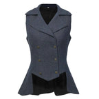 Victorian Vest Woman Vintage Steampunk Renaissance Tailed Waistoat