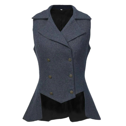 Victorian Vest Woman Vintage Steampunk Renaissance Tailed Waistoat