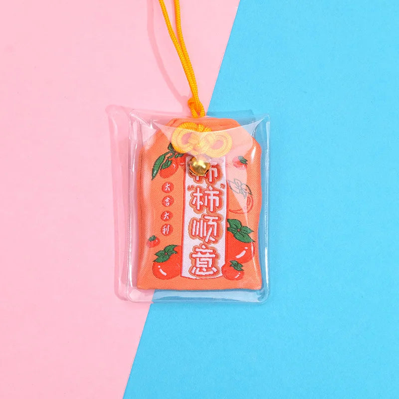 Japanese Prayer Omamori Pray Fortune Beauty Health Safety Lucky Charms Wealth Bag Guard Talisman Pendant Keychain Couple Gift - SS69