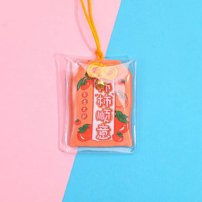 Japanese Prayer Omamori Pray Fortune Beauty Health Safety Lucky Charms Wealth Bag Guard Talisman Pendant Keychain Couple Gift - SS69