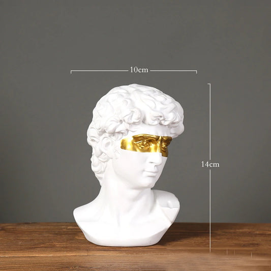 GUGUGUHOME David Head Resin Bust Sculpture, Modern Abstract Art Statue