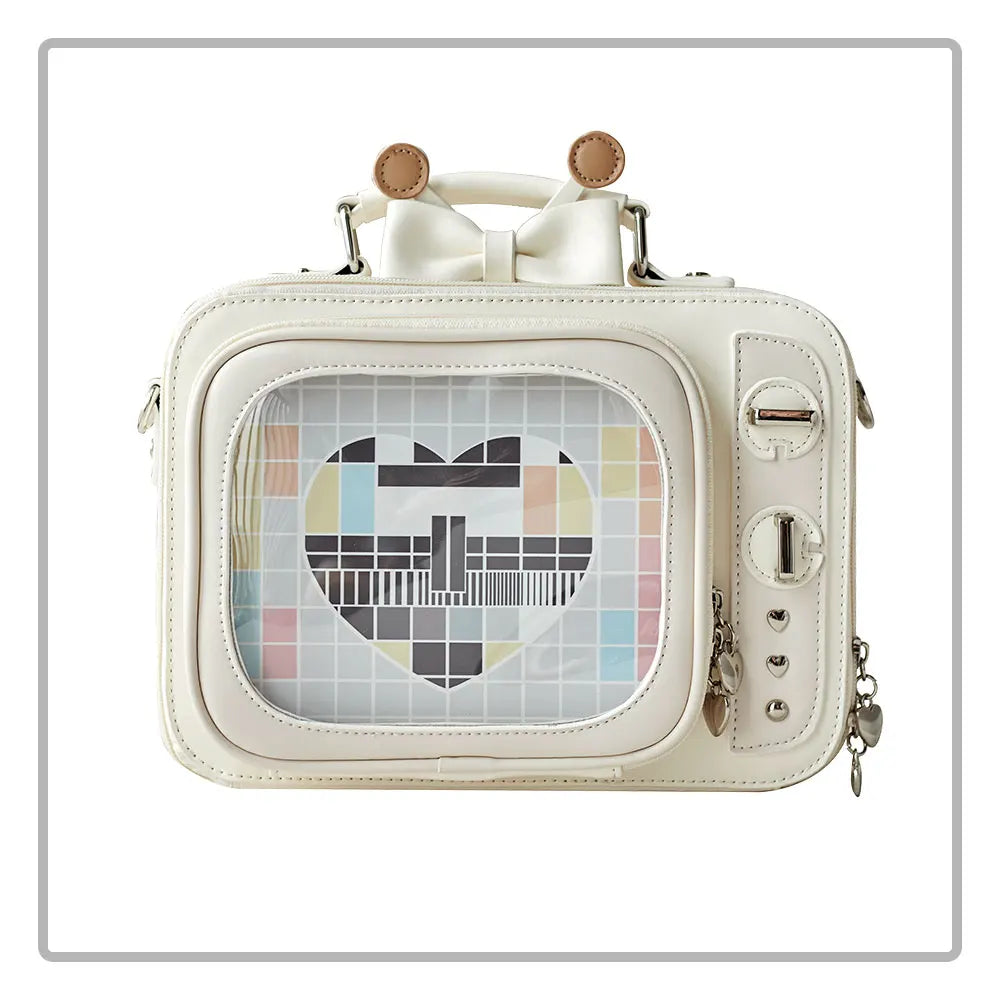 Novelty Tv Shape Ita Bag Retro Television Women Shoulder Bag Design Ita Backpack with Inserts Gilrs Crossbody Bag SS69