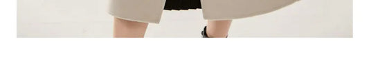SENTUBILA Women 100% Wool Long Wrap Coat 2026 Elegant Notched Collar Belted Warm Double Faced Woolen Winter Overcoat W24O43352