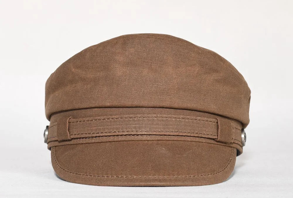 2025 New Navy Peaked Sailor Cap Men Women Summer Beret Hat Male Canvas Grey Eagle Belt Locomotive German Captain Casque