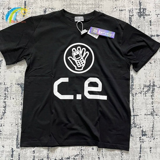 2023 New Fluorescent Green Vintage Washed Batik Cav Empt C.E T-Shirt Men Women 100% Cotton Mobile Phone Printing Cavempt Tee SS69 32.69 3 / S