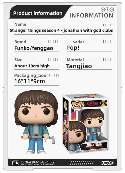 Genuine Edition FUNKO POP《Stranger Things: Eddie, Dustin, Eleven》Action Desktop Decoration Ornament Model Toys Collectible Model