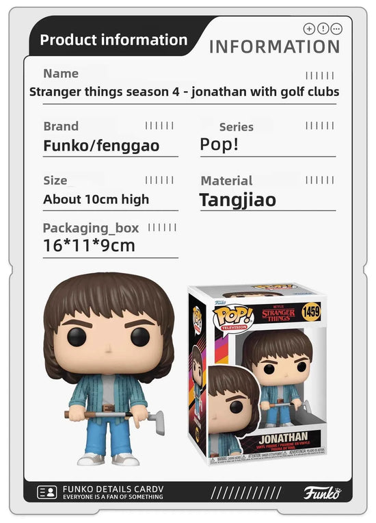 Genuine Edition FUNKO POP《Stranger Things: Eddie, Dustin, Eleven》Action Desktop Decoration Ornament Model Toys Collectible Model