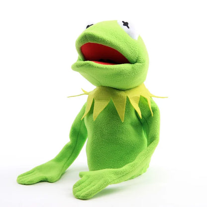 Anime Kermit The Frog Funny Kawaii Plush Doll Hand Puppet Schoolbag Frog Cute Plush Toy Ventriloquist Performance Props For Baby