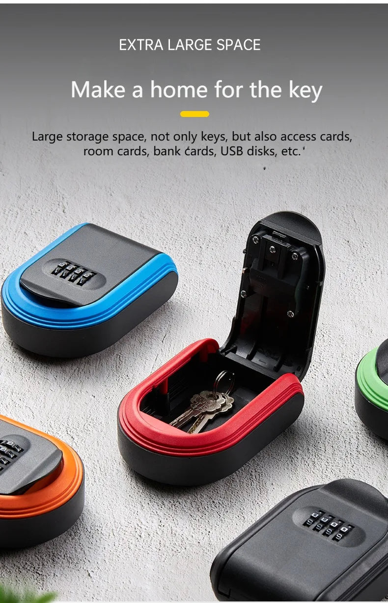 4-Digit Combination Wall Mount Key Lock Box for Secure Storage