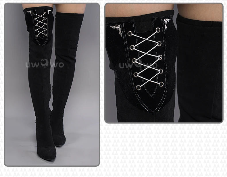 UWOWO 2B Cosplay Costume Dress - Synthetic Game Character Outfit for Adults