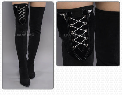 UWOWO 2B Cosplay Costume Dress - Synthetic Game Character Outfit for Adults