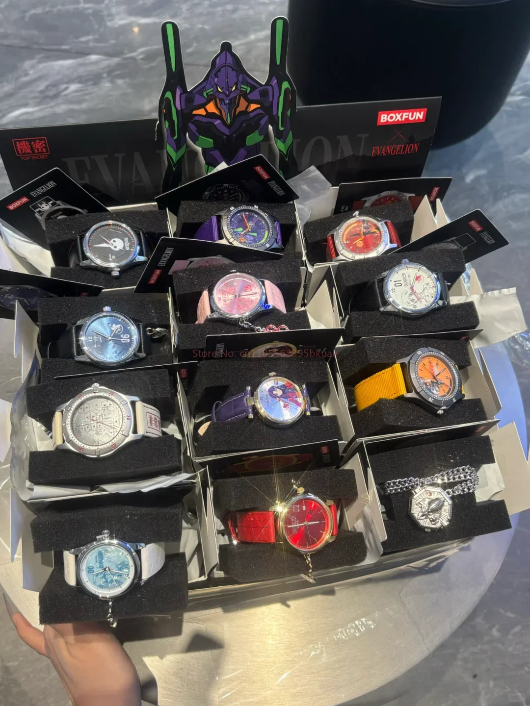 Original Boxfun Eva Evangelion The Final Mission Series Wrist Watch Blind Box Asuka Anime Peripheral Ornament Birthday Gifts Toy
