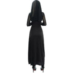 Adult Women Sexy Halloween Costume Anime Nun Cosplay Fancy Dress Gothic Robe Long Black Uniform Carnival Party Themed Events