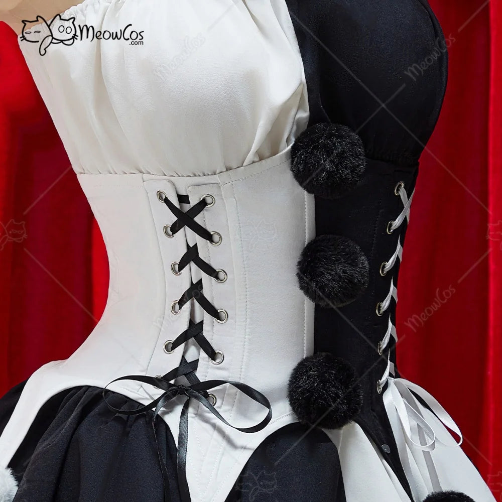 MEOWCOS Women's Gothic Corset Halloween Costume Set