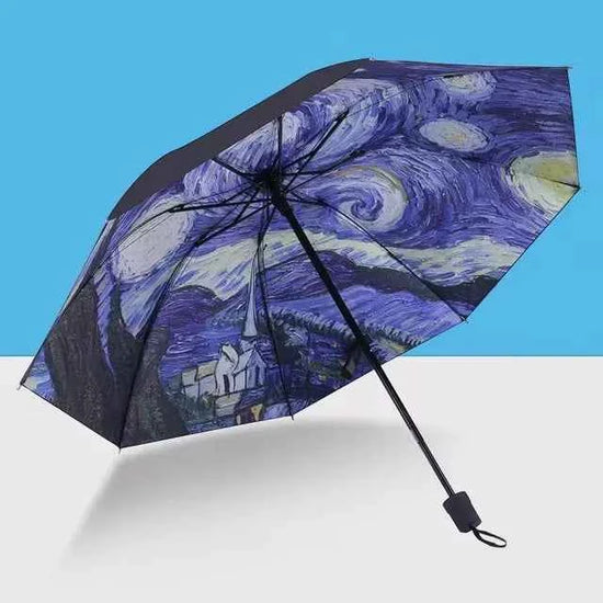 Beautiful Flower Painting Inside Men And Women Umbrella Sun And Rain Anti-uv Umbrellas Ladies Parasol Folding Paraguas For Gifts