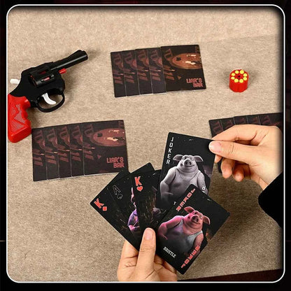 Liar's Bar Social Strategy Card Game - 20 Expertly Crafted Cards Cards with Themed Props for Holiday Parties, Family Reunions