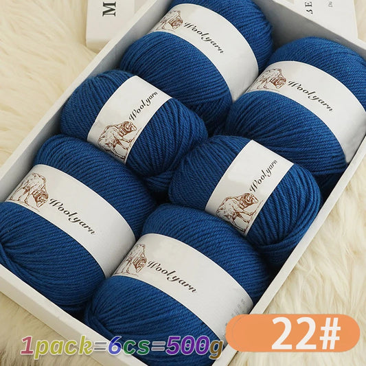 500g pure wool yarn fine count cashmere medium coarse yarn for making warm sweaters and scarves for autumn and winter